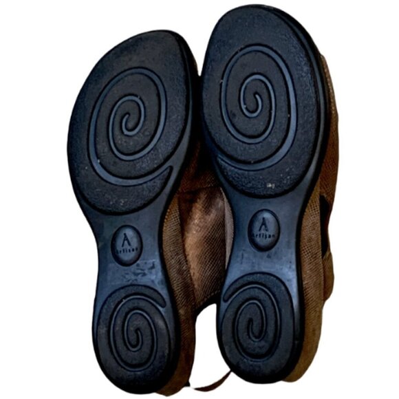 Clarks Artisan Tiffani Aldora Textured Leather Strap Sandals Sz 10N #22E - Picture 6 of 7